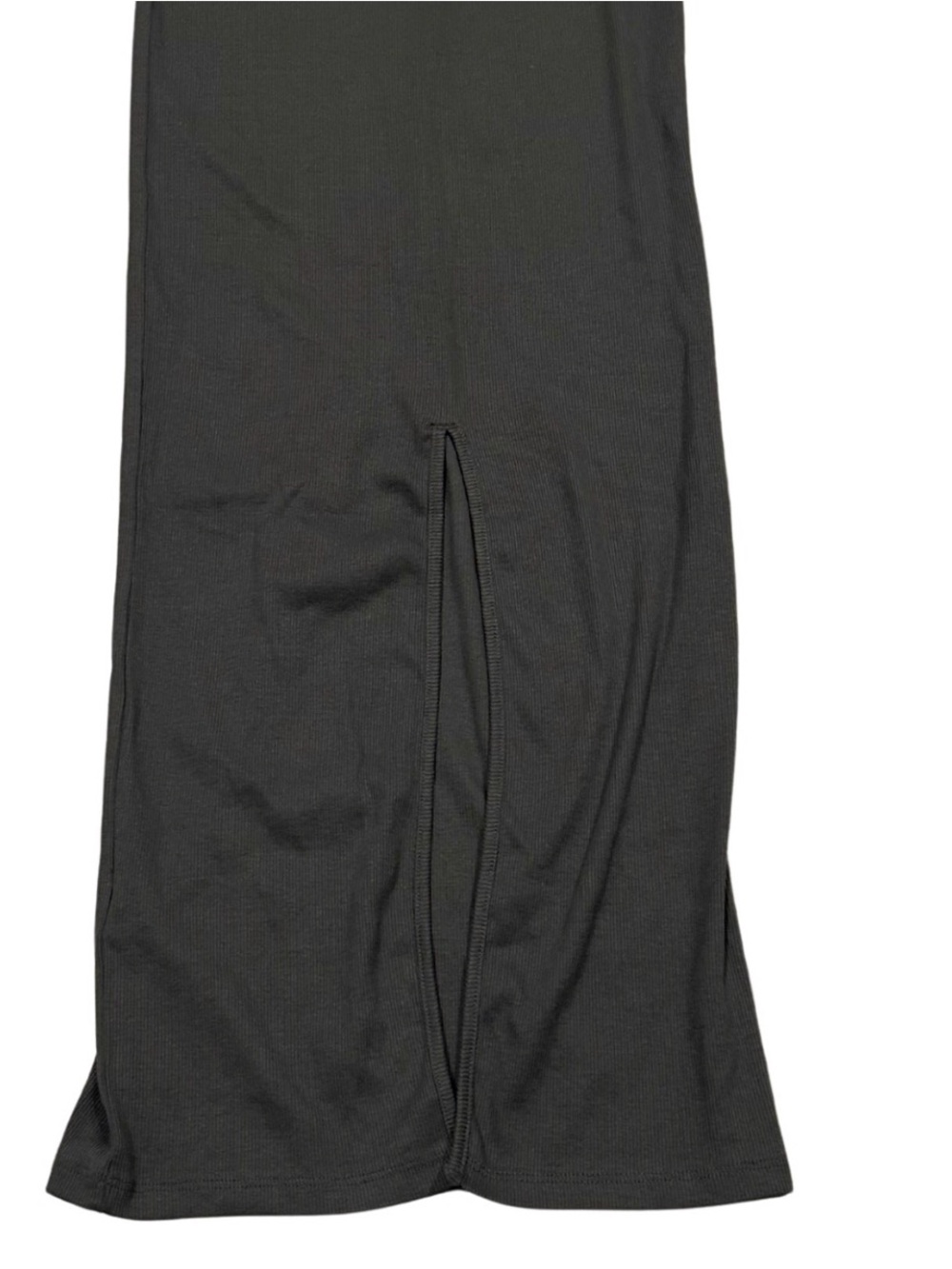 H&M Ribbed Maxi Tank Dress | Grey/Green / Size XXS - Picture 4 of 7